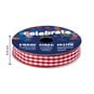 Red Gingham Ribbon 9mm x 5m image number 4