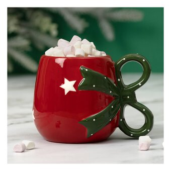 Christmas Bow Ceramic Mug 