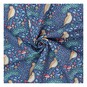 Tilda Hibernation Sleepy Bird Denim Fabric by the Metre image number 1