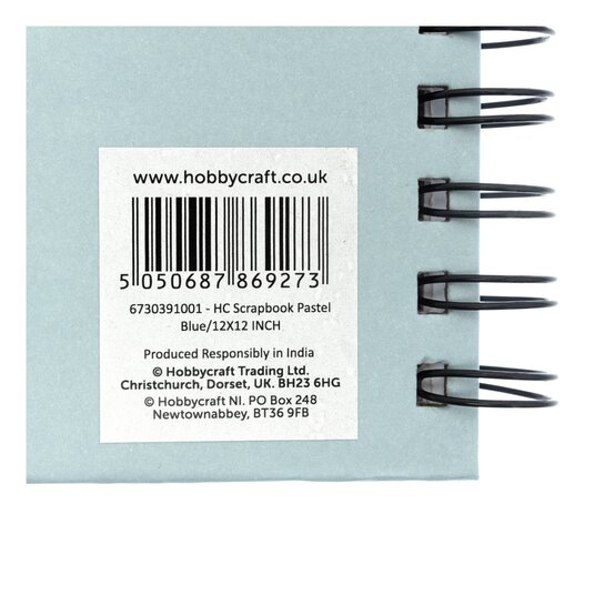 Spiral Bound Pastel Blue Scrapbook 12 x 12 Inches image number 7