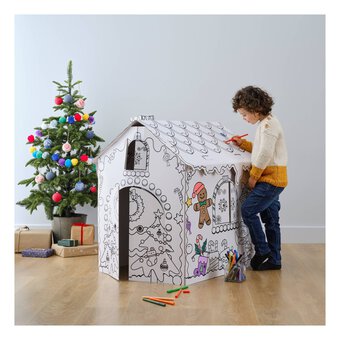 Colour-In Christmas Cardboard Gingerbread House image number 4