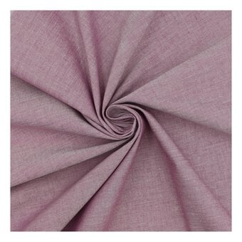 Plum Chambray Cotton Fabric by the Metre