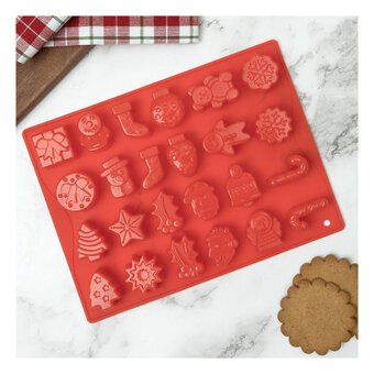 Assorted Christmas Silicone Mould 24 Wells