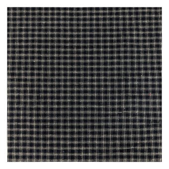 Navy Check Cotton Fabric by the Metre