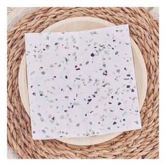 Ginger Ray Terrazzo Print Napkins 16 Pack image number 3
