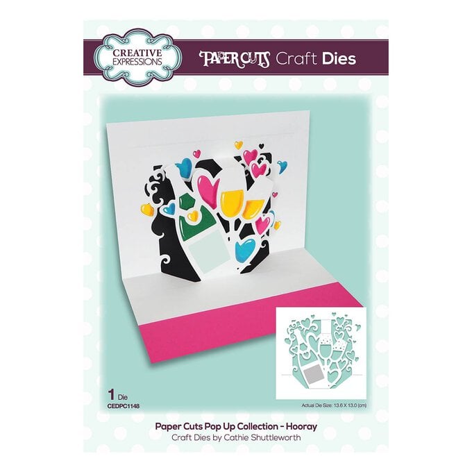 Creative Expressions Paper Cuts Pop-Up Hooray Die 14cm x 13cm image number 1