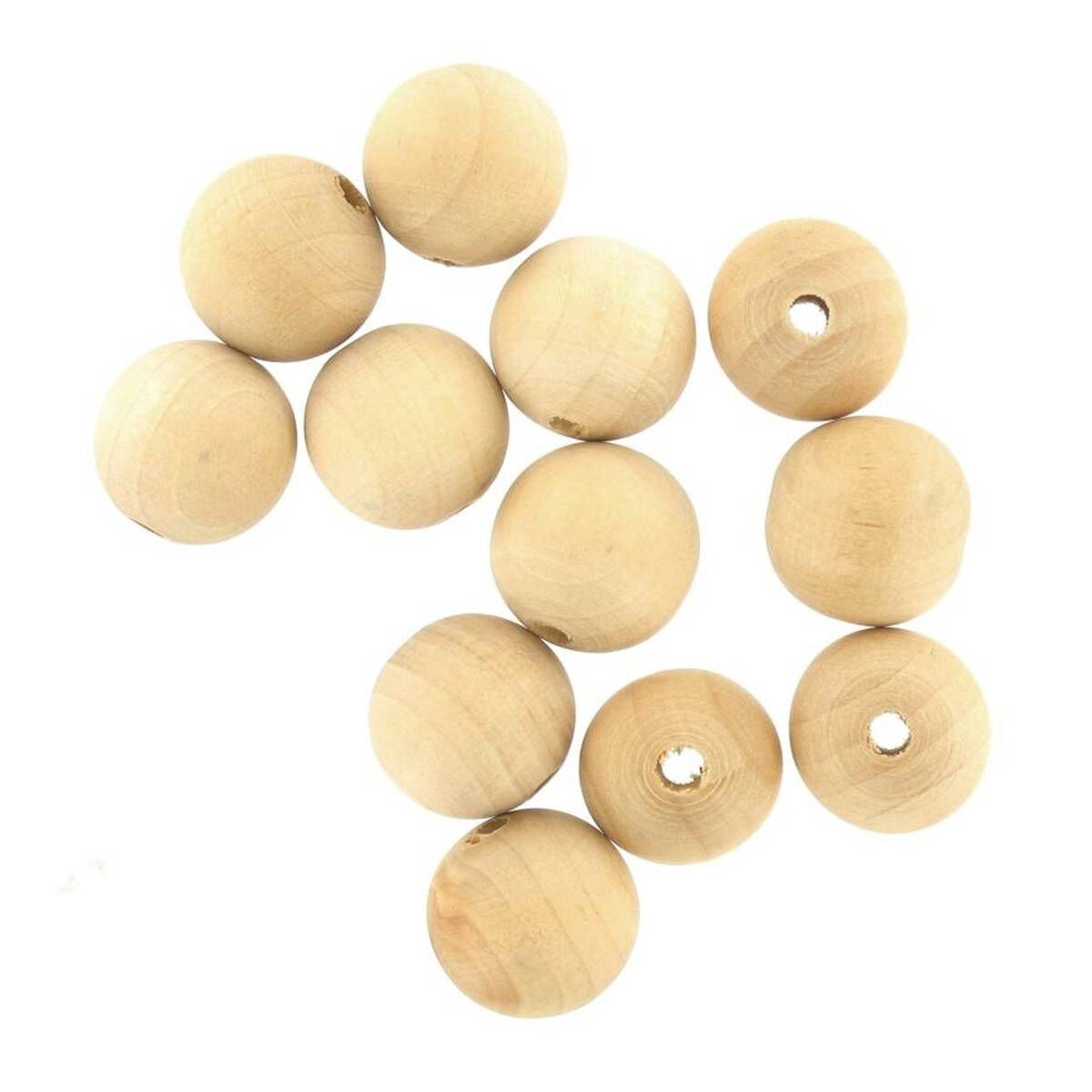 Hobbycraft Large Wooden Balls H4mm Beads Brown Hobbycraft