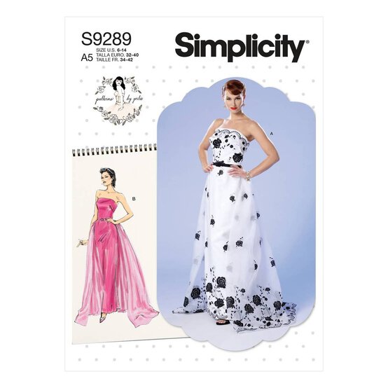 Simplicity Strapless Dress Sewing Pattern S9288 (6-14) image number 1