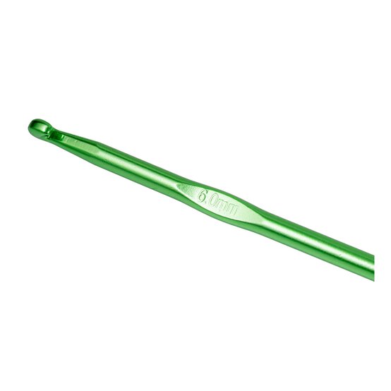 Knitcraft Green Crochet Hook 6mm image number 2