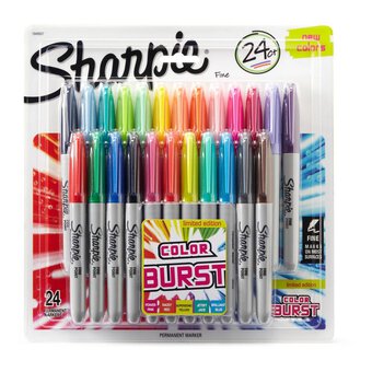 Sharpie Colour Burst Fine Point Permanent Markers 24 Pack