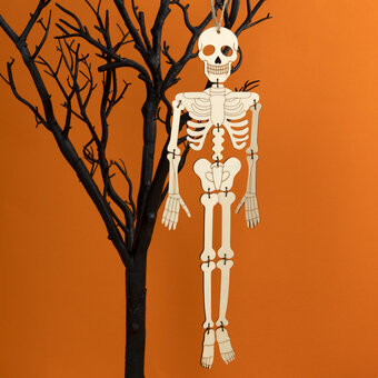 Natural Plywood Hanging Skeleton 32.5cm