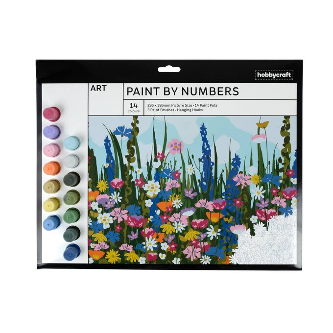 Meadow Flowers Paint by Numbers Hobbycraft