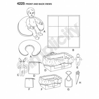 Simplicity Baby Seating and Accessories Sewing Pattern 4225 image number 3
