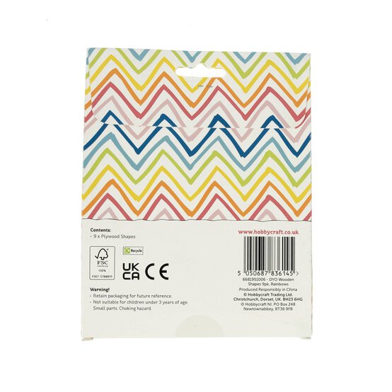 Decorate Your Own Rainbow Wooden Shapes 9 Pack image number 6