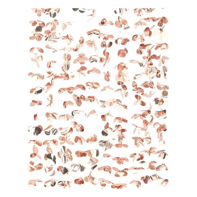 Ginger Ray Rose Gold Floral Backdrop Curtain 2 x 1.7m image number 1