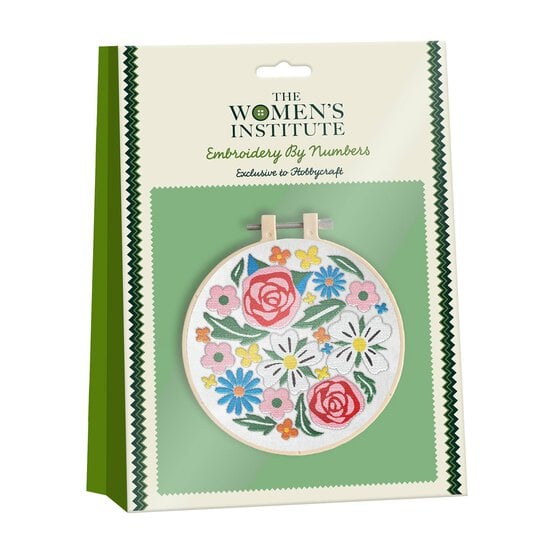 WI Floral Embroidery by Numbers Kit image number 1