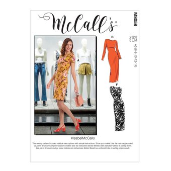 McCall's Women's Dresses  Sewing Pattern M8058 (A5 6-14)