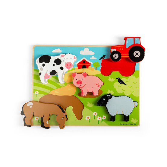 Bigjigs Chunky Wooden Farm Puzzle image number 3