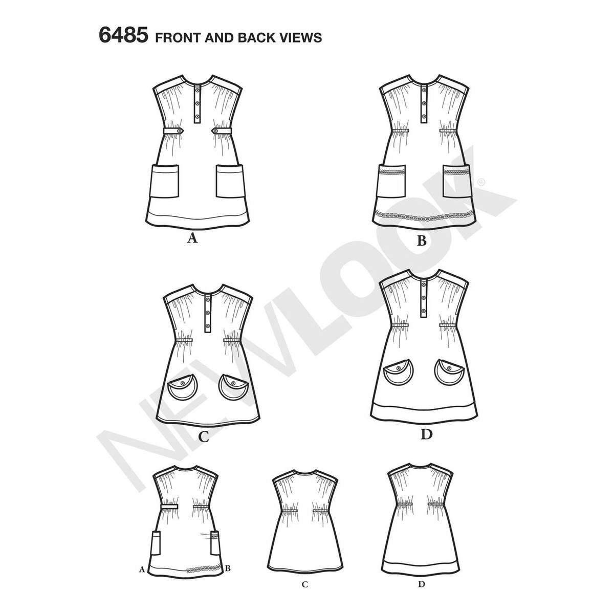 New Look Toddler's Dress Sewing Pattern 6485 Hobbycraft