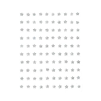 Silver Star Gem Stickers 