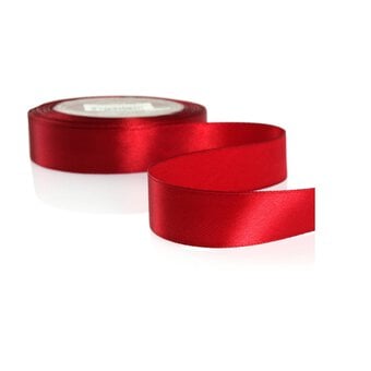 Scarlet Red Satin Ribbon 20mm x 15m