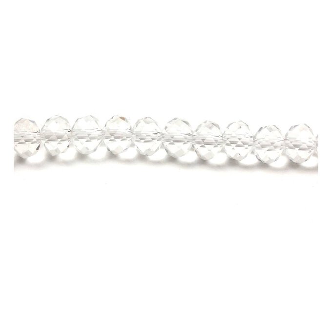 Clear Crystal Cushion Bead String 28 Pieces image number 1
