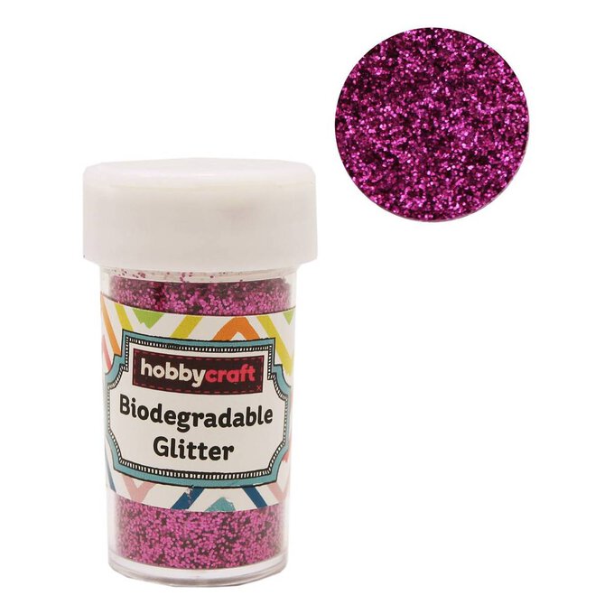 Fuchsia Biodegradable Glitter Shaker 20g image number 1