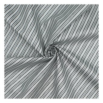 Robert Kaufman Silver Metal Stripe Cotton Fabric by the Metre