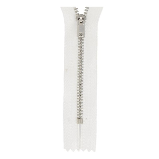 Milward White Metal Trouser Zip 18cm image number 1