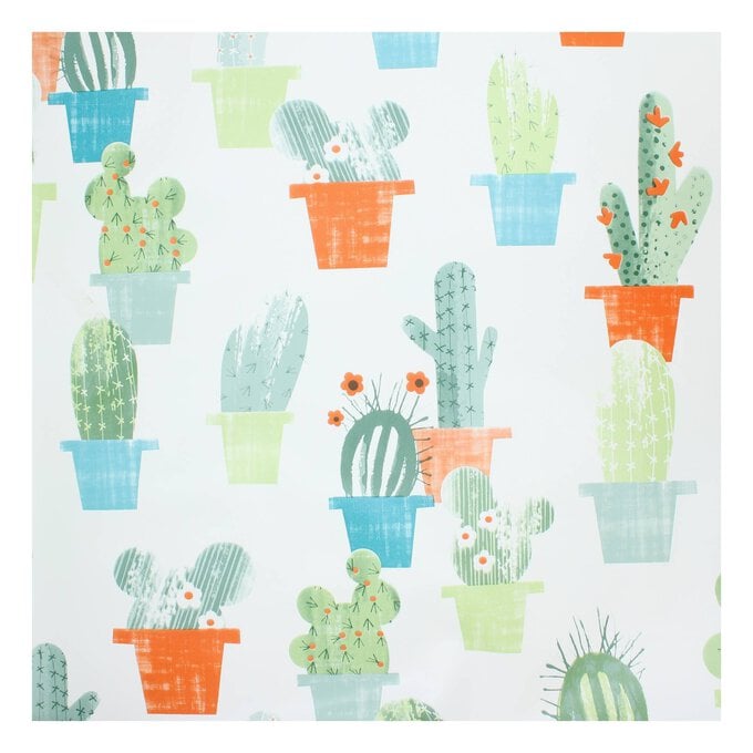 Cactus Printed PVC Fabric by the Metre image number 1
