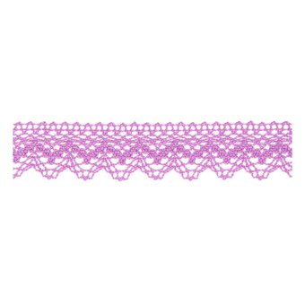 Lilac 25mm Scallop Cotton Lace Trim by the Metre
