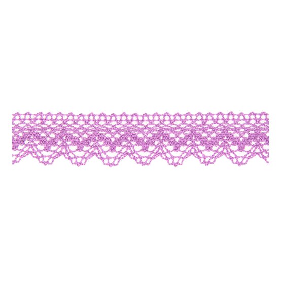 Lilac 25mm Scallop Cotton Lace Trim by the Metre image number 1