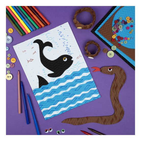 Black Wavy Embossed EVA Foam Sheet 22.5cm x 30cm image number 2