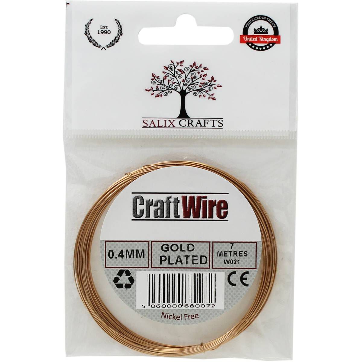 Salix GoldPlated Wire 0.4mm x 7m Hobbycraft