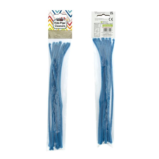Blue Pipe Cleaners 12 Pack image number 4