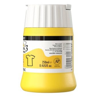 Daler-Rowney System3 Process Yellow Textile Screen Printing Acrylic Ink 250ml