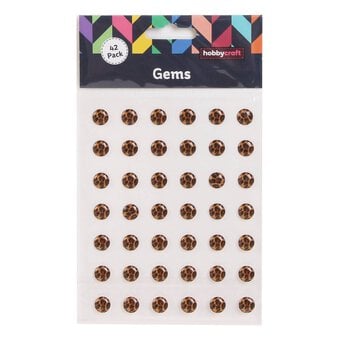 Leopard Adhesive Gems 10mm 42 Pack image number 2