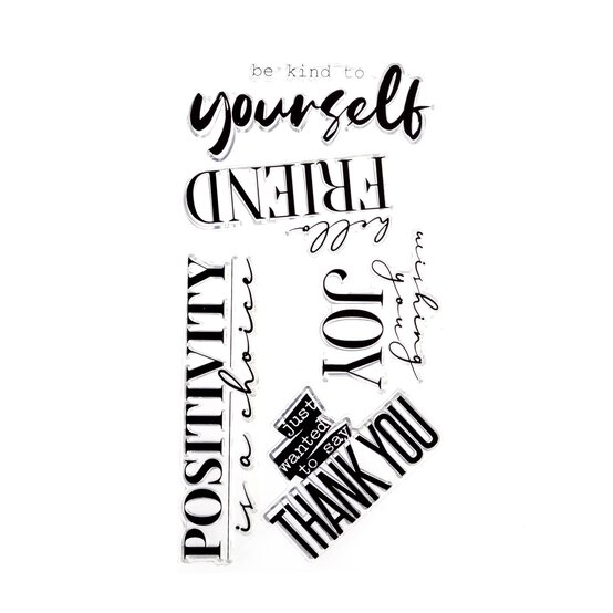 Sizzix Sunny Sentiments 8 Stamp Set 5 Pieces image number 2