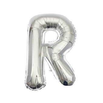 Extra Large Silver Foil Letter R Balloon