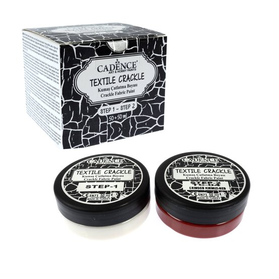 Cadence Crimson Red Textile Crackle Set  image number 1