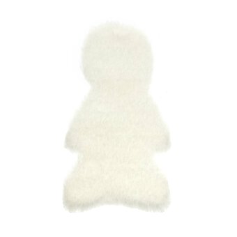 Doll&rsquo;s House White Faux Fur Rug 
