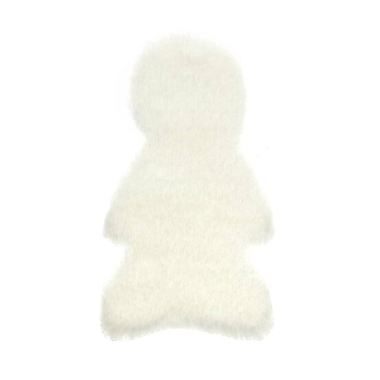 Doll&rsquo;s House White Faux Fur Rug  image number 1