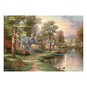 Schmidt Thomas Kinkade Hometown Lake Jigsaw Puzzle 1500 Pieces image number 2