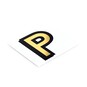 Black and Gold Vinyl Letter P Sticker 5cm image number 2