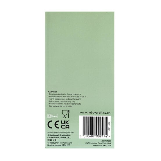 Create & Celebrate Reusable Cups 4 Pack  image number 5