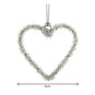 Silver Beaded Hanging Heart 6cm image number 4