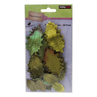 Evergreen Paper Leaves 36 Pieces