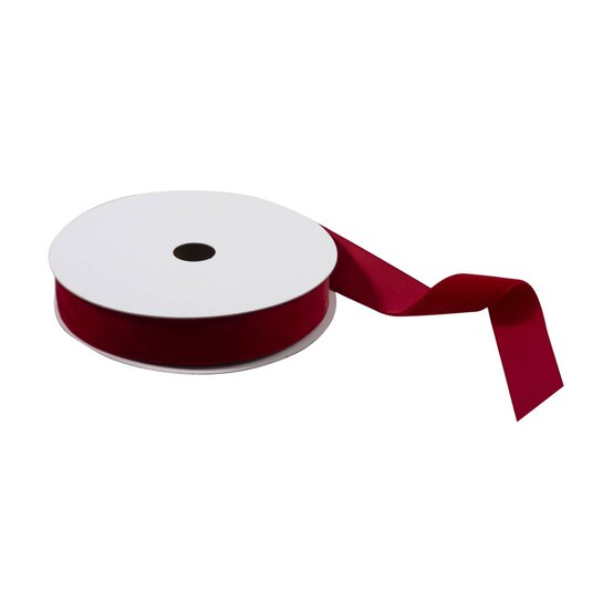 Trimits Red Velvet Ribbon by the Metre 25mm image number 1