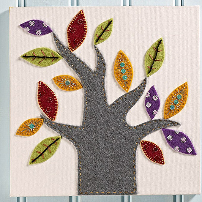 How to Make a Felt Tree Canvas image number 1