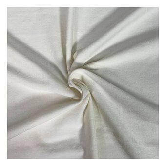 Cream Cotton Spandex Jersey Fabric by the Metre